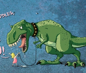 T-Rex, Smycz, Dziewczynka