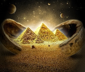 Egipskie, Noc, Piramidy