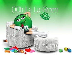 Zielony, Fotel, M&M