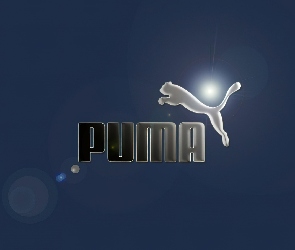 Nazwa, Tło, Logo, Niebieskie, Puma