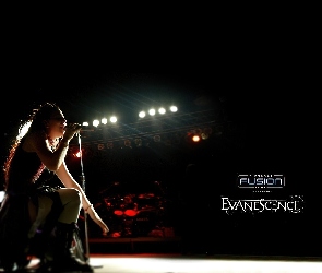 koncert, mikrofon, Evanescence