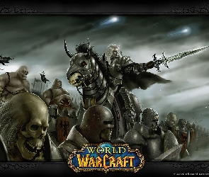 czaszka, fantasy, koń, wojownik, World Of Warcraft