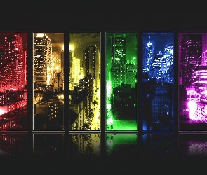 Noc, Grafika, Miasto