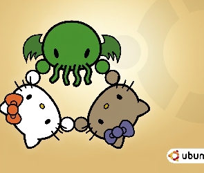 krąg, kitty, Ubuntu, hello