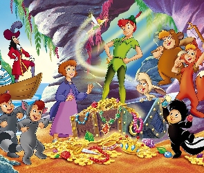 Peter Pan, Piotruś Pan, Bohaterowie, Bajki