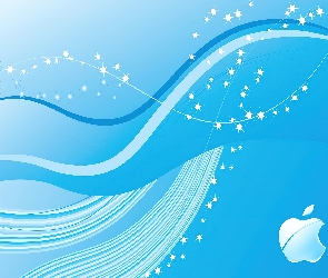 Tapeta, Apple, Producenta, Logo, Niebieska