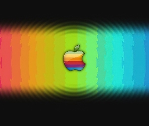 Kolorowe, Apple, Tęczowe, Logo, Kręgi