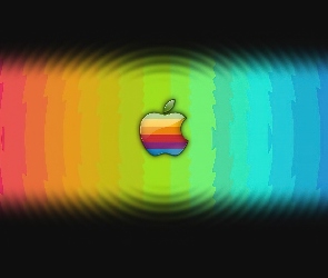 Kolorowe, Apple, Tęczowe, Logo, Kręgi