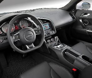Audi R8, Kierownica, Spłaszczona, Wnętrze