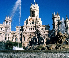 Plaza de Cibeles, 
Hiszpania, Bogini Kybele, Fontanna de Cibeles, Madryt