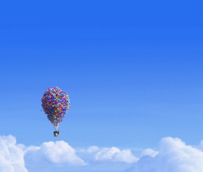 Chmury, Niebo, Odlot, Film animowanz, Up, Balony