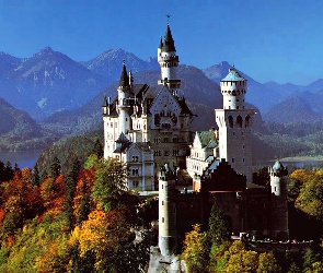 Bawaria, Niemcy, Góry, Zamek Neuschwanstein, Niemcy