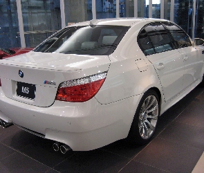 BMW 5, Światła, Tył, E60, Biały