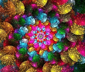 Grafika, Spirala, Abstrakcja, Kolorowa