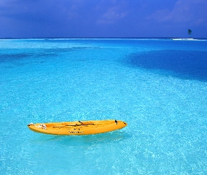 Ocean, Wyspa, Kajak