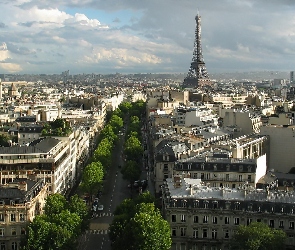 Paryż, Miasta, Panorama, Wieża Eiffla