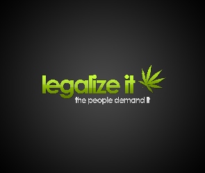 Liść, Napis, Marihuana