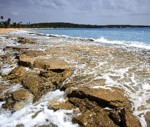 Brzeg, Kamienie, Morze, Fale