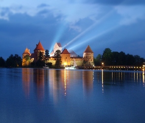 Zamek, Litwa, Wyspa, Troki, Jezioro