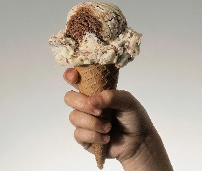 Wafelek, Ręka, Lody