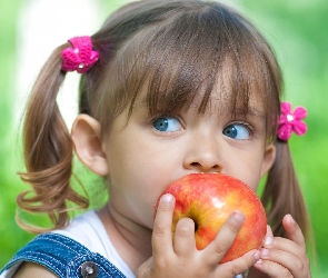 Dziewczynka, Jabłko, Mała
