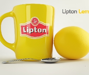 Lemon, Cytryna, Kubek, Tea, Lipton