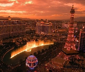 Panorama, Las Vegas, Nocą