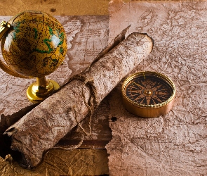 Globus, Kompas, Mapy