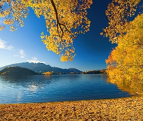 Jesień, Jezioro, Góry