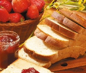 Chleb, Dżem, Truskawki