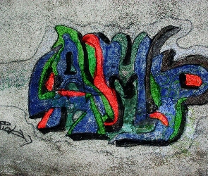 Graffiti, Napis, Ściana