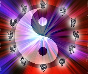 Yin-Yang, Zodiaku, Chińskie, Znaki