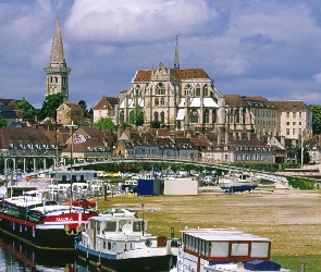 Miasto, Barki, Rzeka, Most