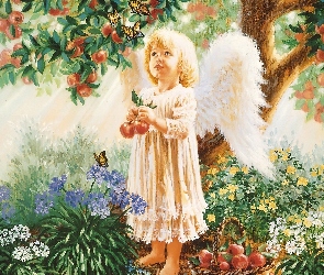Aniołek, Jabłoń, Dziewczynka
