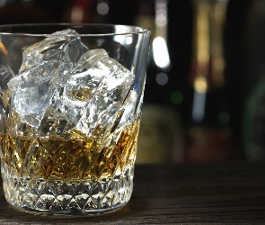 Whisky, Szklanka, Lód
