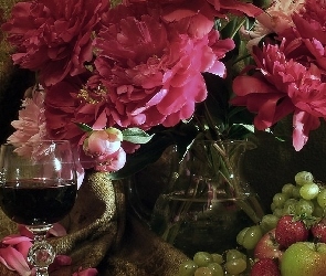 Owoce, Wino, Piwonie