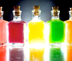 Butelki, Napoje, Kolorowe