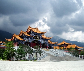Chmury, Świątynia, Plac, Chińska