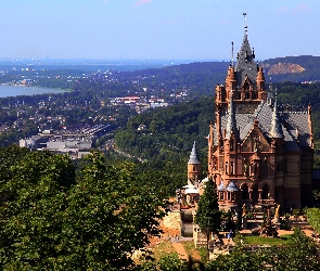Drachenburg, Miasta, Piękna, Panorama