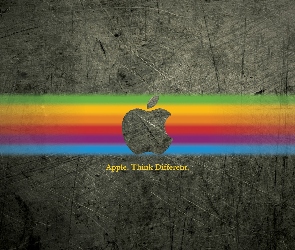 Logo, Napis, Smuga, Tęczowa, Apple