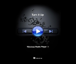 Windows Media Player, nuty, ornament, play