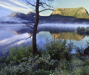 USA, Góry, Colorado, Narodowy, Park, Jezioro