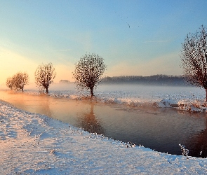 Zima, Wierzby, Rzeki, Brzegi