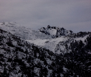 Zimą, Wierch, Kasprowy, Tatry, Góry