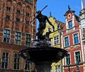 Fontanna, Neptun, Gdańsk, Pomnik