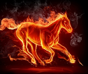 Ogień, Koń