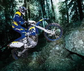 Husaberg FE 570, Skały, Podjazd, Silnik