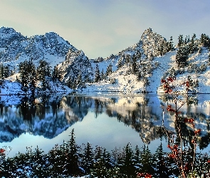 Góry, Jezioro, Zima