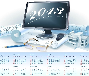 Kalendarz, Monitor, Projekt, 2013