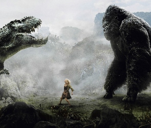 King Kong, Blondynka, Tyranozaur